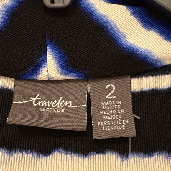 Chico's Travelers Sleeveless Waterfall Vest Size 2 US L/12 NWT - Picture 4 of 6